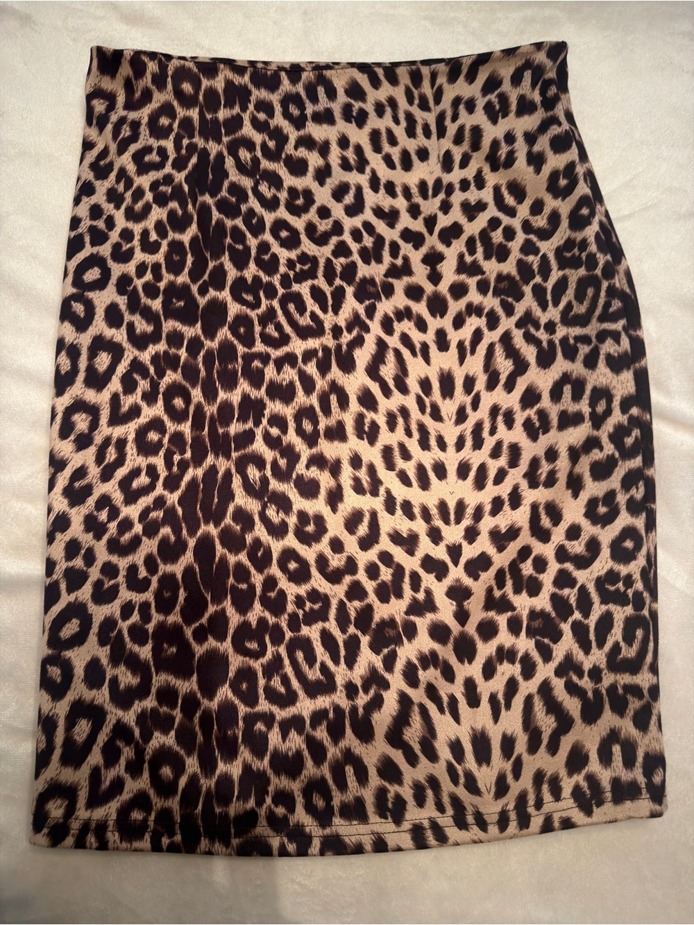 Leopard Print Pencil Skirt in Tan and Black